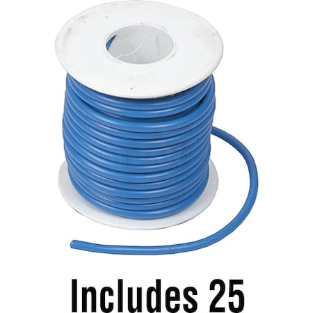 Aftermarket Primary Wire, GPT, 16 AWG, Copper, Blue, PVC Jacket, Stranded 600-16003-25-JN